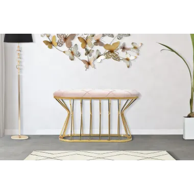 Ławka ZIG Różowa 91 38 52 cm